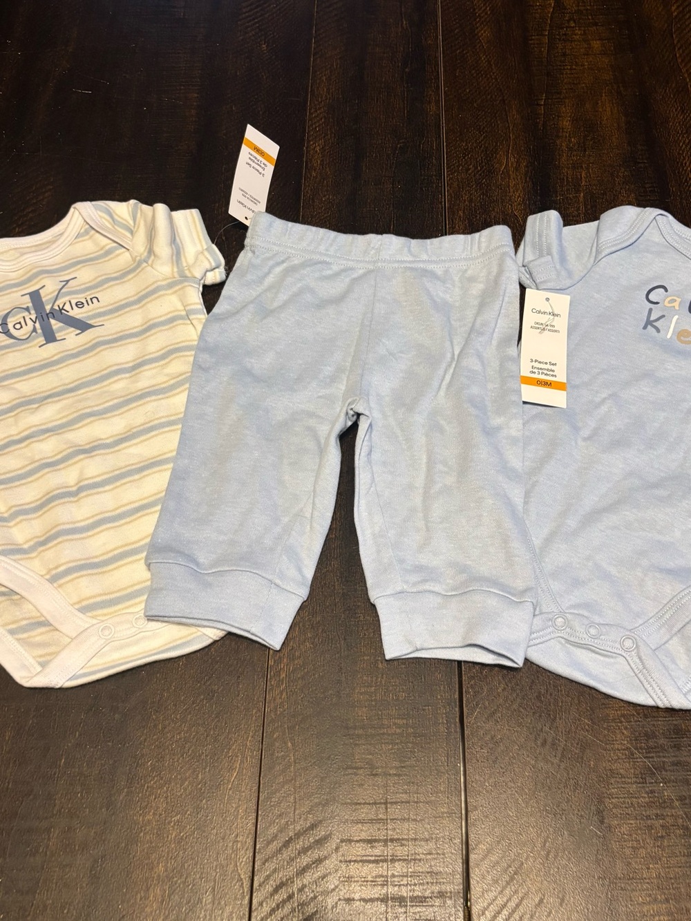 Calvin Klein Light Blue Infant Bodysuits & Pants Set
